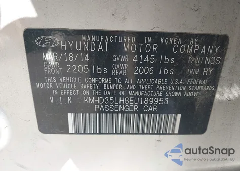 2014 Hyundai Elantra Gt from USA, damaged, VIN KMHD35LH8EU189953